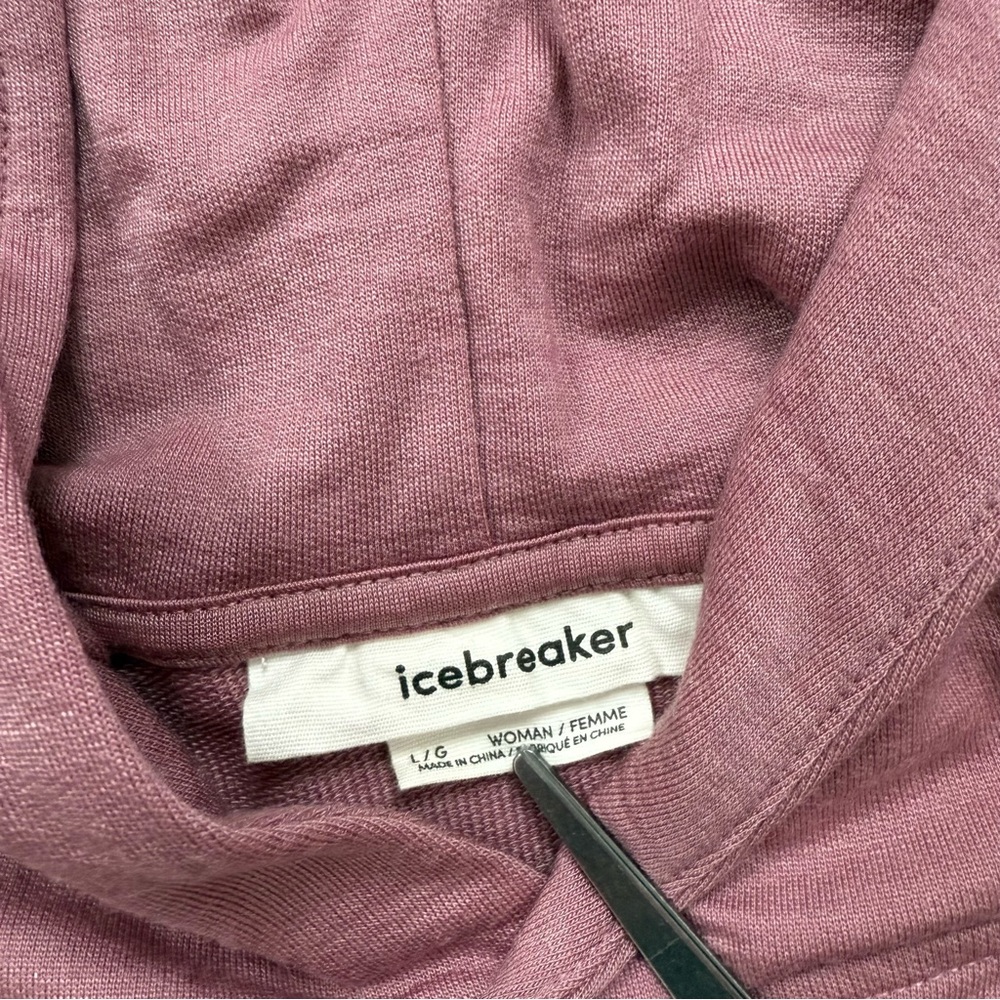 ICEBREAKER 
Merino Crush II Long Sleeve Hoodie - Women's Pink Crystal Sz Lg EUC - Picture 8 of 16